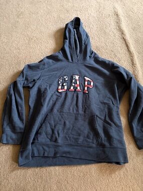 GAP Navy Hoodie with Patriotic Lettering